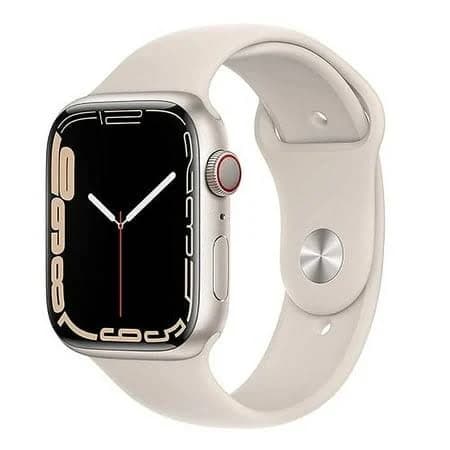 used Pre-owned Apple Watch Series 7 41mm GPS - Starlight Aluminum Case - Starlight Sport Band (2021) - Fair