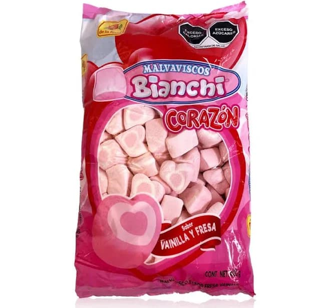 Bianchi Heart Marshmallows by de La Rosa - 14.1 oz