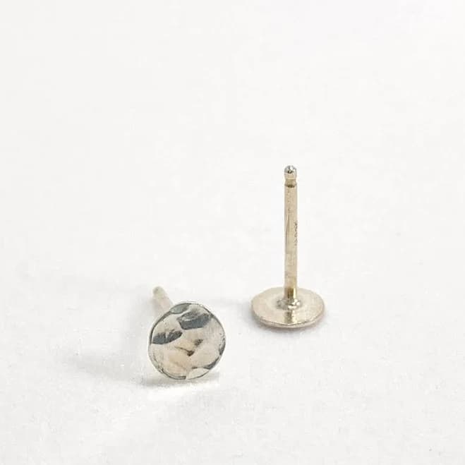 Sterling Silver Hammered Stud Earrings