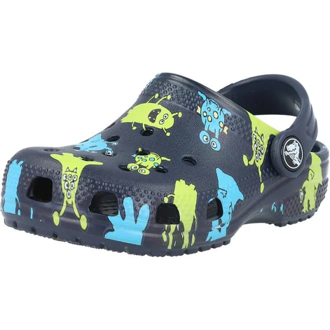 Crocs Boys' Classic Monster Print Clogs