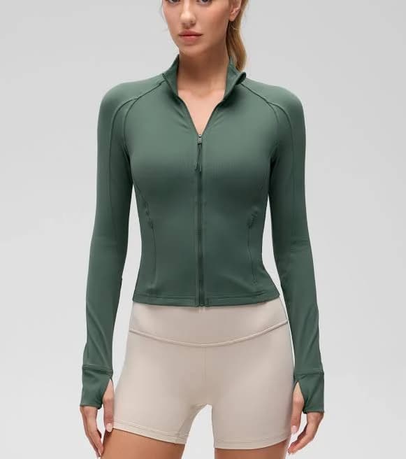 CRZ YOGA Women's Butterluxe Waist Length Full Zip Jacket