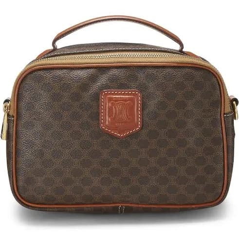 Celine Women's Coated Canvas Macadam Shoulder Bag