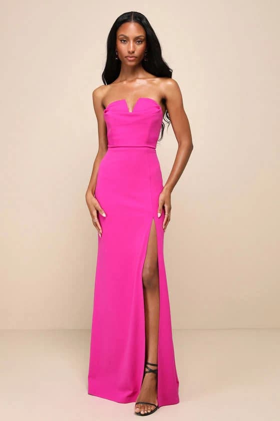 Lulus Strapless Mermaid Maxi Dress