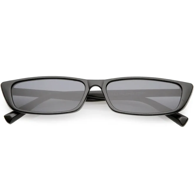 Retro Slim Flat Top 1990s Sunglasses