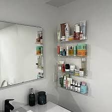 WANLIAN 2 Pack Acrylic Floating Shelves, Clear Wall Mounted Floating Shelf, 12 Inch Acrylic Shelves, for Bathroom, Bedroom, Living Room, Office, Kitchen Spice Rack Picture Ledge Shelf : Home & Kitchen - Amazon.com