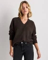 Mongolian Cashmere Oversized V-Neck Sweater