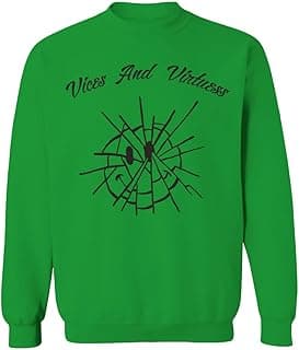 Broken Happy Smiling Face Smile Graphic Men's Crewneck Sweatshirt