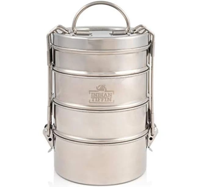 4 Tier Stainless Steel Large Tiffin Lunch Box