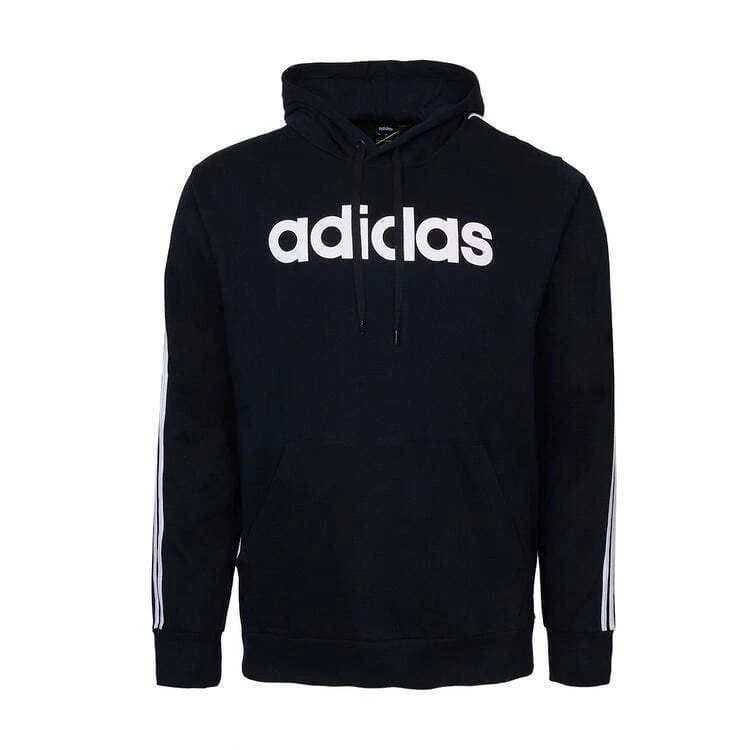 Adidas Men's Essential 3 Stripe Logo Hoodie
