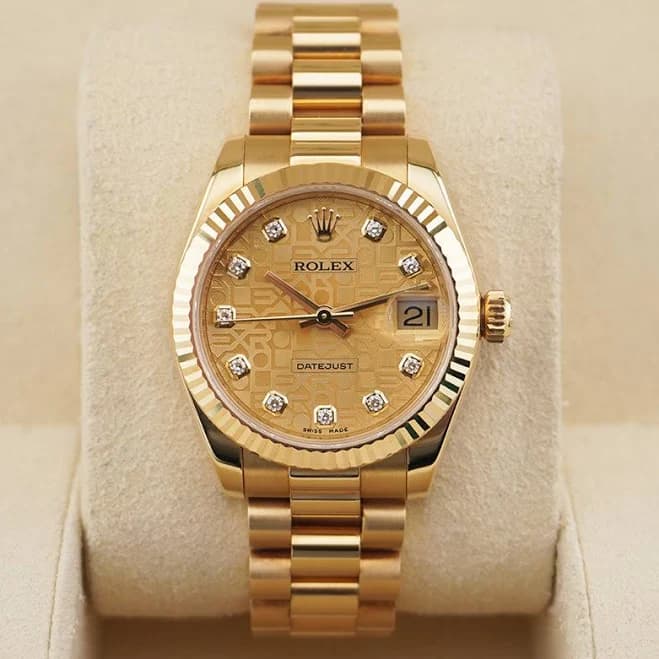 Rolex Datejust 31 Gold Watch 178278