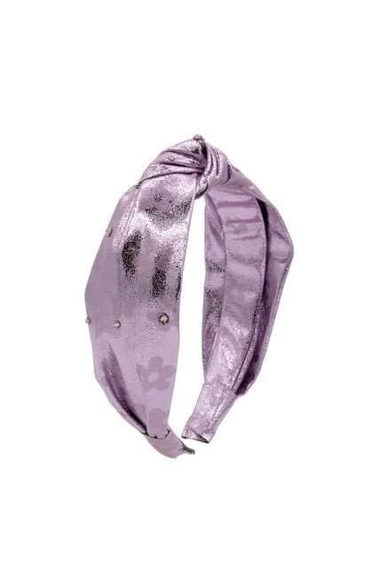 Metallic Flower Knotted Headband