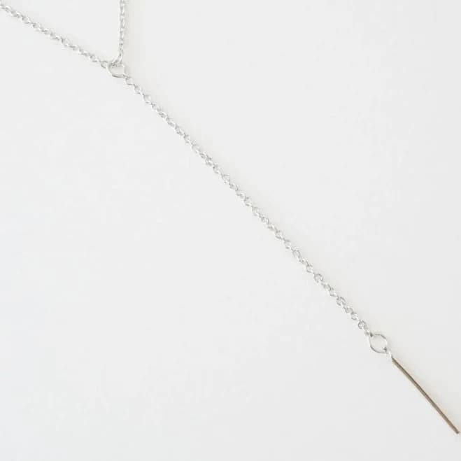 Whisper Thin Lariat Bar Necklace