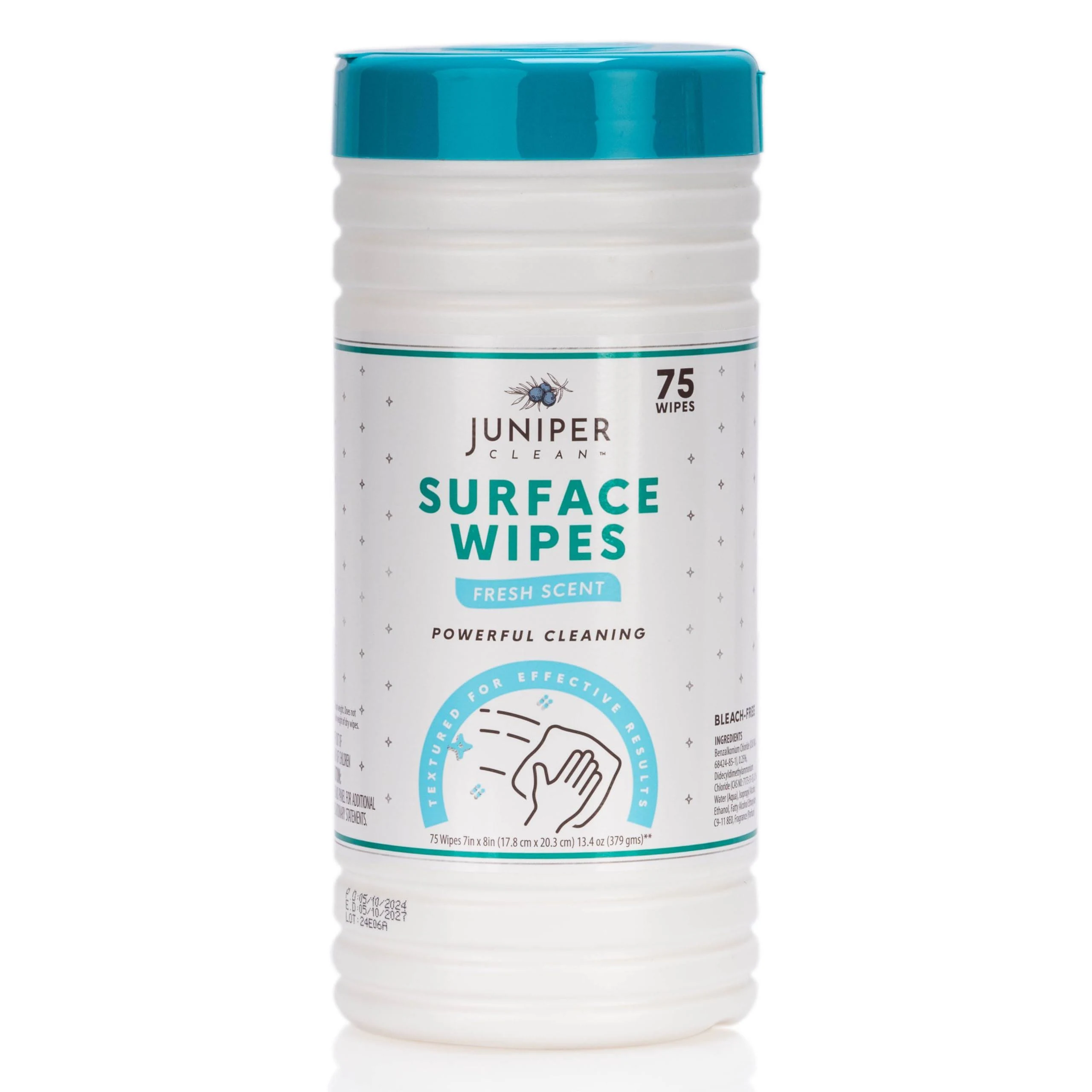 Juniper CLEAN Surface Cleaning Wipes Bleach Free All-Purpose Cleaner for Bathroom