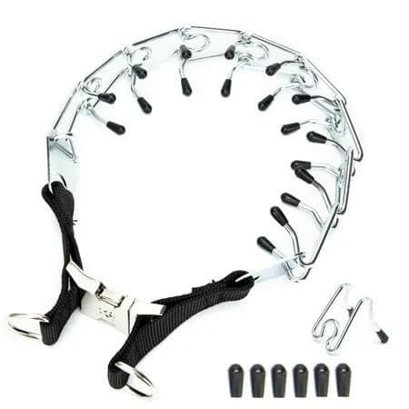 Sayfut Stainless Steel Prong Collar with Quick-Snap Buckle