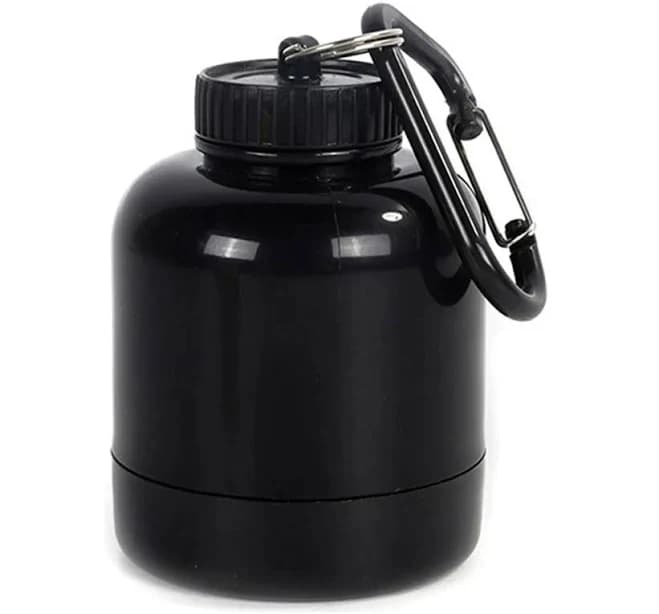 Portable Protein Powder Bottle with Whey Keychain Health Funnel Medicine Box Small Water Cup Outdoor