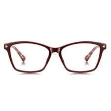 Avira Wide Rectangle Glasses for Women | Petite Fit with Elegant Rivets