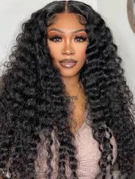 6x5 Wear&Go Glueless Deep Wave Human Hair Wig Pre Plucked Bleach Knots 30 Inch Pre-Cut Transparent Lace Closure Wigs 180% Density | SHEIN USA