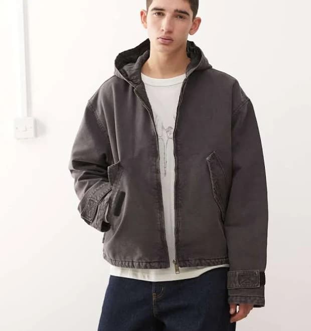 Weekday Lässige Bomberjacke Mit Kapuze