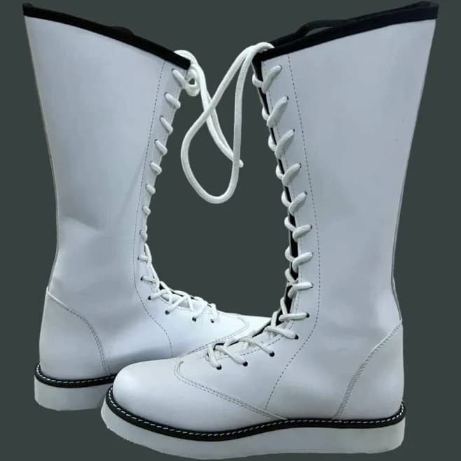 Pro Wrestling Lace-Up Leather Boots
