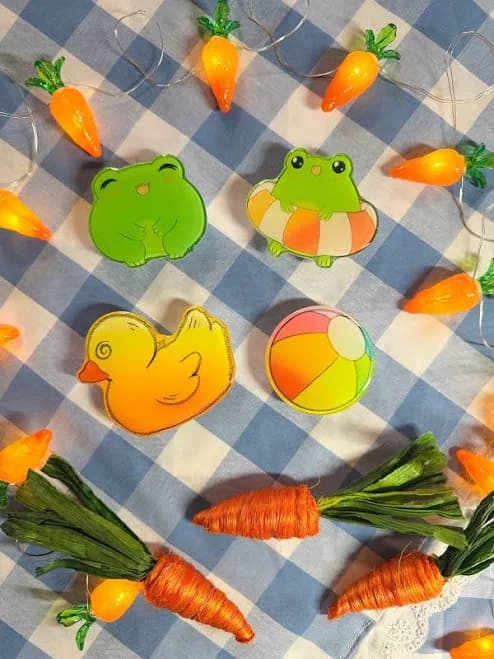 Cute Frog Acrylic Phone Grip - Summer Fun