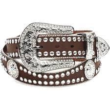 Blazin Roxx Women's Scalloped Studded and Cross Belt, Small (Black) at Amazon Women's Clothing store: Apparel Belts