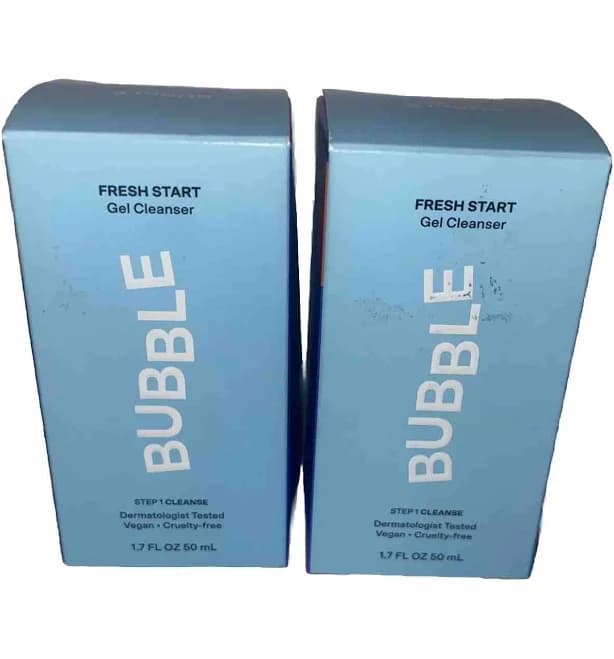 Lot of 2 Bubble Fresh Start Gel Cleanser 1.7 fl oz Each