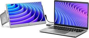 Amazon.com: SideTrak Swivel 14" Patented Attachable Portable Monitor for Laptop | FHD TFT Laptop Dual Screen | Mac, PC & Chrome Compatible | Fits All Laptops | Powered by USB-C® or Mini