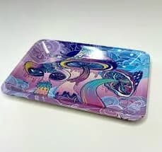 Psychedelic mushroom pattern metal rolling tray
