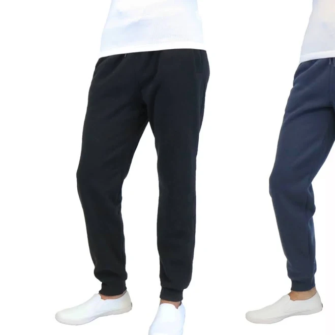 Galaxy By Harvic Men's 2-packs Slim-Fit Fleece Jogger Sweatpants