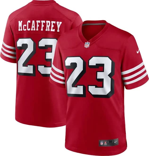 Nike Men's Christian McCaffrey #23 San Francisco 49ers Alternate Game Jersey