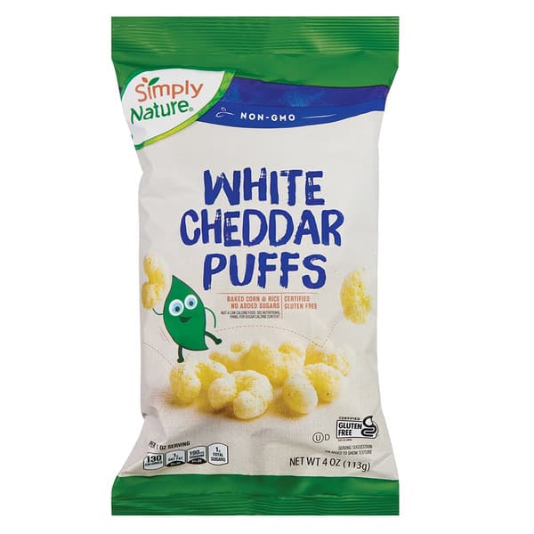 Simply Nature White Cheddar Puffs - 4