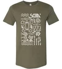 Abstract Logo Tee (Heather Olive Green)