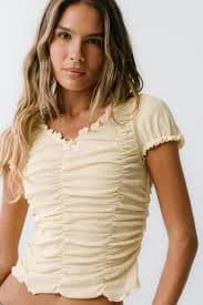 böhme Regan Ruched Knit Top