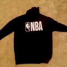 Nba Hoodie All Black Mens Medium Size Wear.