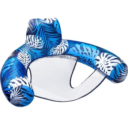 SLOOSH 44'' Tropical Leaves Fabric Cover Pool Chair