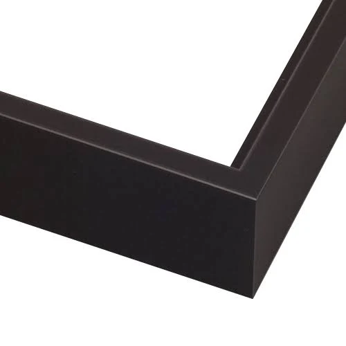 Custom Deep Black Wood Canvas Floater Picture Frame
