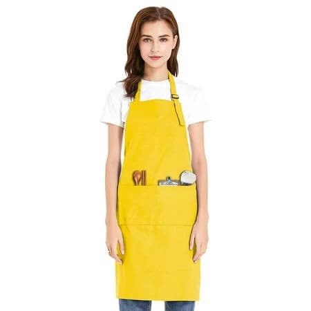 Toptie Unisex Bib Apron Cotton Canvas Adjustable Chef Cooking Apron