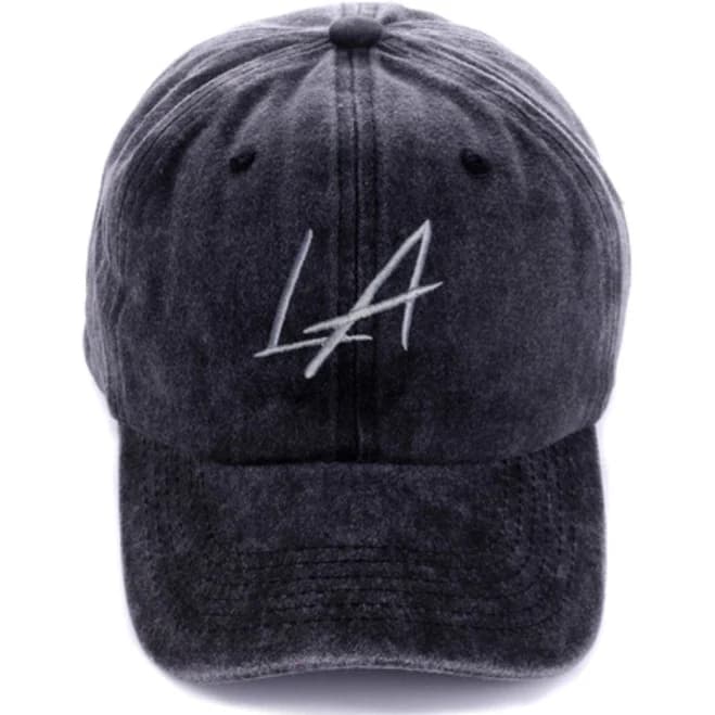 La Strong Washed Embroidered Baseball Cap