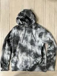 Men's Lululemon Black and Gray Tie-Dye Hoodie