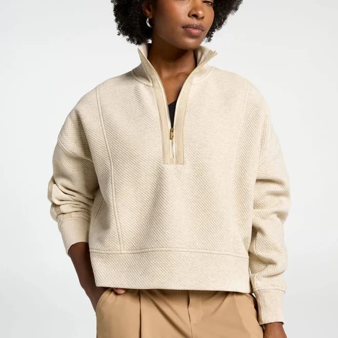 Calia Women's Elevate Ripple 1/4 Zip Pullover