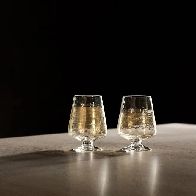 Golden Snifter Glass