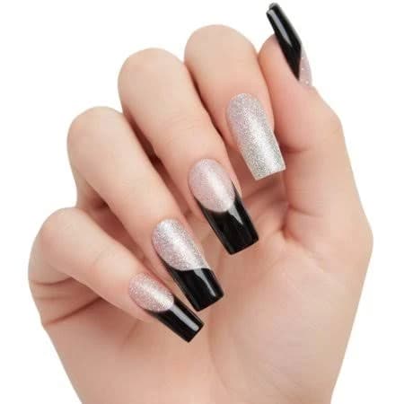 Gothic Glamour Extra Long Square False Nails