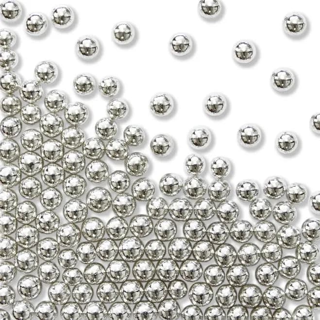 PME Edible Silver Sugar Pearls Balls Cup Cake Topping Icing Decoration 4mm 25g