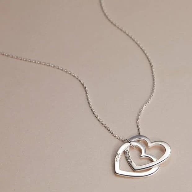 Personalized Heart Charm Name Necklace