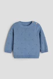 Light dusty blue Cotton Sweater for kids | H&M CA
