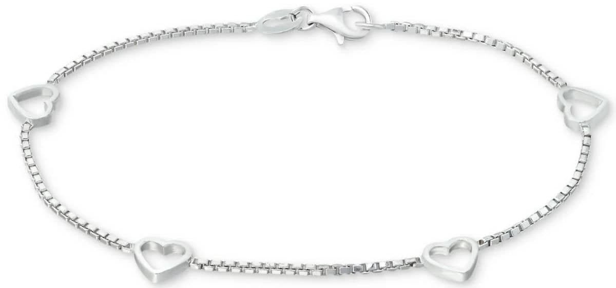 Giani Bernini Sterling Silver Open Heart Chain Bracelet