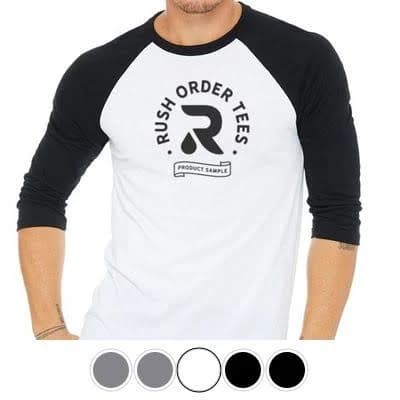 Bella + Canvas Unisex 3/4-Sleeve Baseball T-Shirt