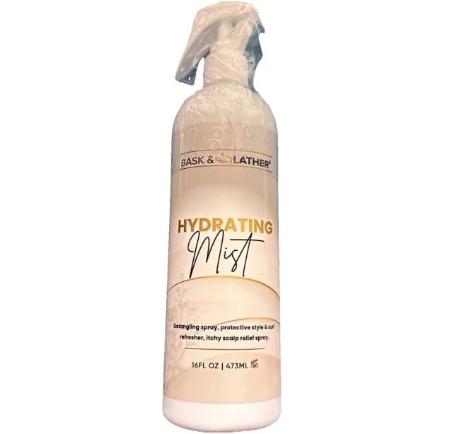 Bask & Lather Hydrating Mist Detangling Spray 8 Fl Oz