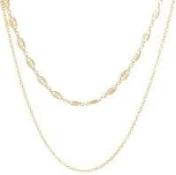 Double Layer Filigree Chain Necklace