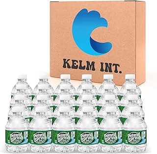 Poland Spring 8 oz Mini Water Bottles - 48 Pack Mini Bottled Spring Water for On-the-Go and Home Office Use - BPA-Free and Recyclable by Kelm Int.